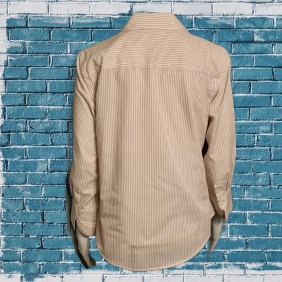 Chico's pinstriped shirt, size 0 - Picture 2 of 8